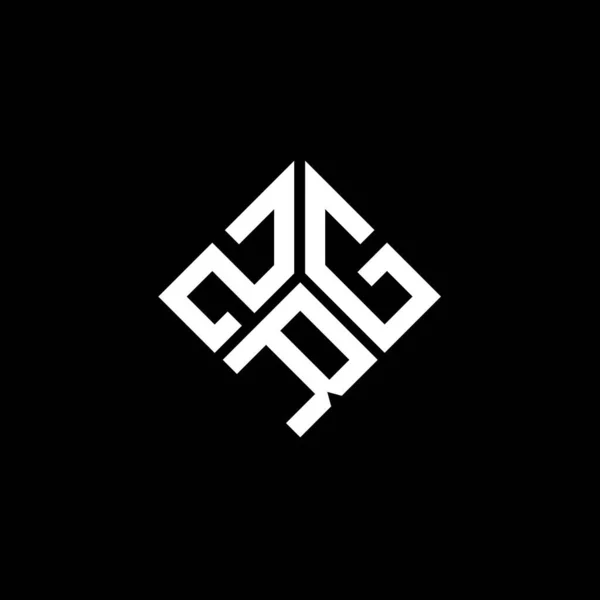 Zrg Letter Logo Ontwerp Zwarte Achtergrond Zrg Creatieve Initialen Letter — Stockvector