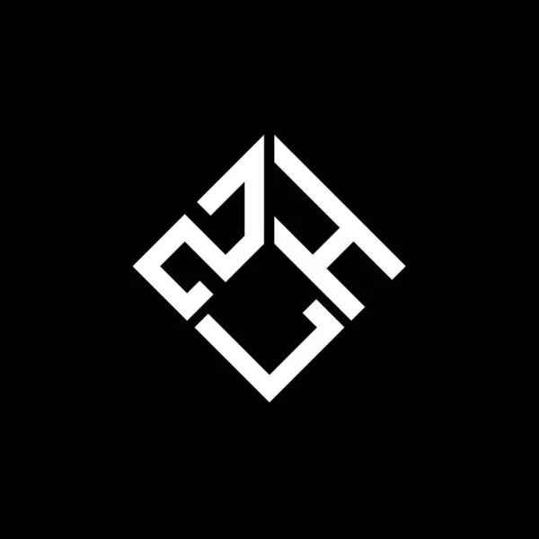 Diseño Del Logotipo Letra Zlh Sobre Fondo Negro Zlh Iniciales — Archivo Imágenes Vectoriales