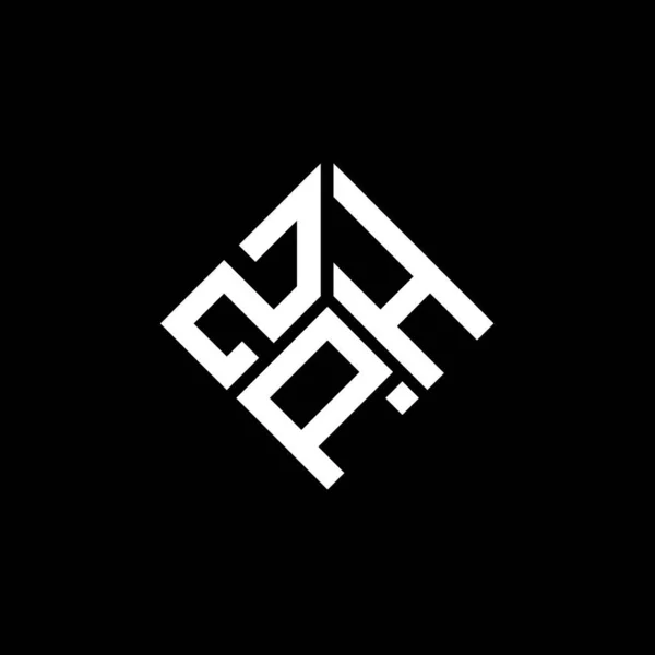Zph Bokstav Logotyp Design Svart Bakgrund Zph Kreativa Initialer Brev — Stock vektor