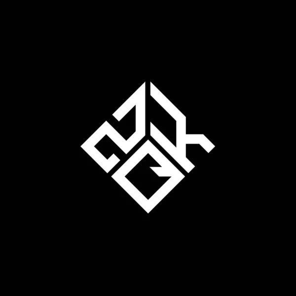Projekt Logo Litery Zqk Czarnym Tle Kreatywne Inicjały Zqk Koncepcja — Wektor stockowy