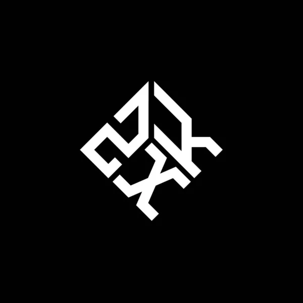 Zxk文字のロゴのデザイン黒を背景に Zxkクリエイティブイニシャルレターロゴコンセプト Zxkレターデザイン — ストックベクタ