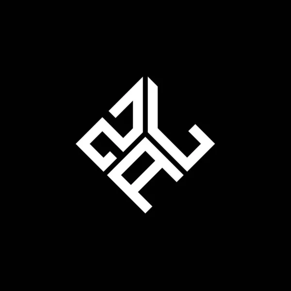 Zal Дизайн Логотипу Літер Чорному Тлі Zal Творчі Ініціали Буква — стоковий вектор