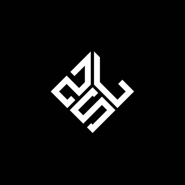Zsl Brev Logotyp Design Svart Bakgrund Zsl Kreativa Initialer Brev — Stock vektor