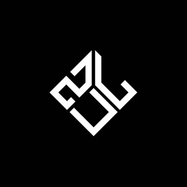 Zul Logo Ontwerp Zwarte Achtergrond Zul Creatieve Initialen Letter Logo — Stockvector