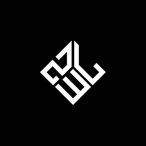 Zwl Lettre Logo Design Sur Fond Noir Zwl Initiales Créatives — Image vectorielle