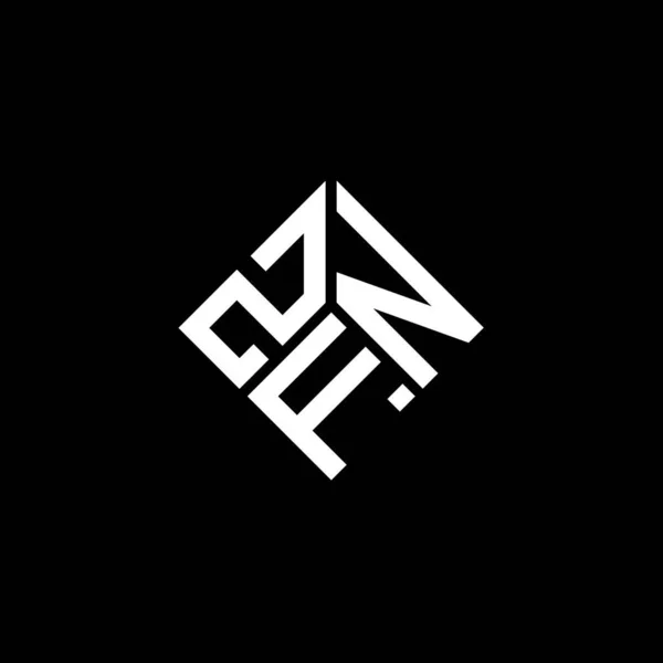 Zfn Letter Logo Ontwerp Zwarte Achtergrond Zfn Creatieve Initialen Letter — Stockvector