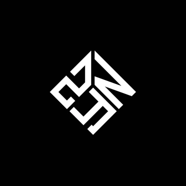 Zyn Letter Logo Ontwerp Zwarte Achtergrond Zyn Creatieve Initialen Letter — Stockvector