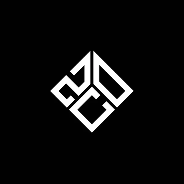Projekt Logo Litery Zco Czarnym Tle Kreatywne Inicjały Zco Koncepcja — Wektor stockowy