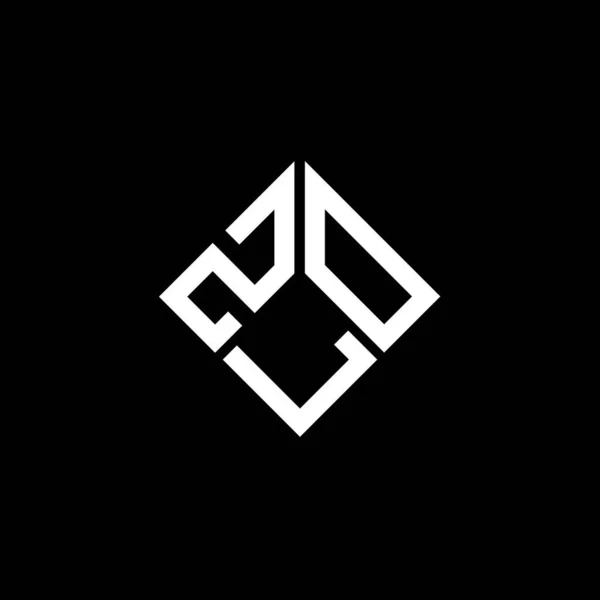 Diseño Del Logotipo Letra Zlo Sobre Fondo Negro Zlo Iniciales — Archivo Imágenes Vectoriales
