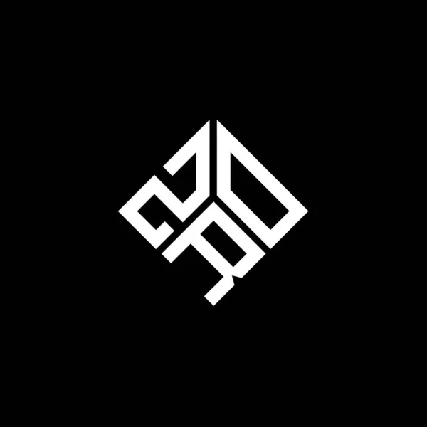 Projekt Logo Litery Zro Czarnym Tle Zro Twórcze Inicjały Koncepcja — Wektor stockowy