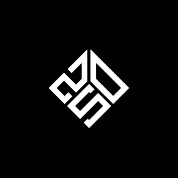 Zso Letter Logo Design Black Background Zso Creative Initials Letter — Archivo Imágenes Vectoriales