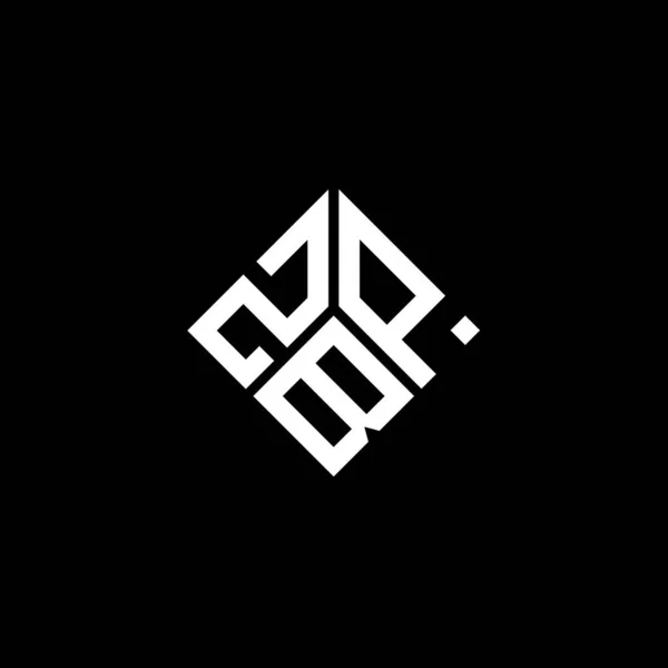 Zbp Buchstabe Logo Design Auf Schwarzem Hintergrund Zbp Kreative Initialen — Stockvektor