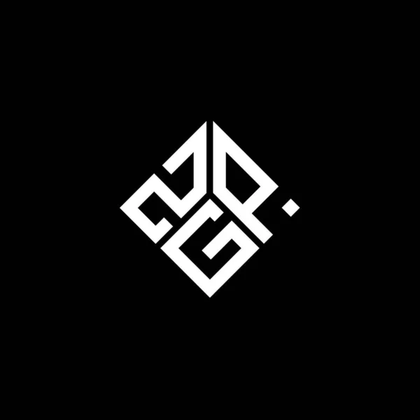 Zgp Letter Logo Design Auf Schwarzem Hintergrund Zgp Kreative Initialen — Stockvektor
