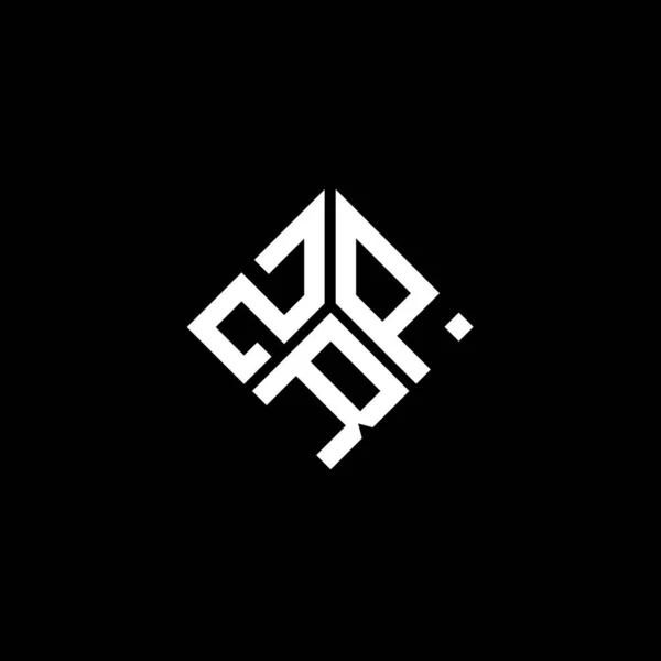 ブラックを基調としたZrp文字ロゴデザイン Zrpクリエイティブイニシャルレターロゴコンセプト Zrp文字デザイン — ストックベクタ