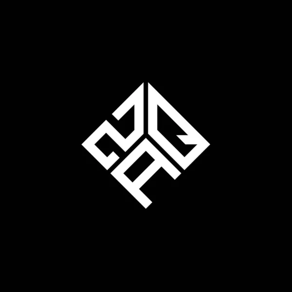 Projeto Logotipo Carta Zaq Fundo Preto Zaq Iniciais Criativas Conceito — Vetor de Stock