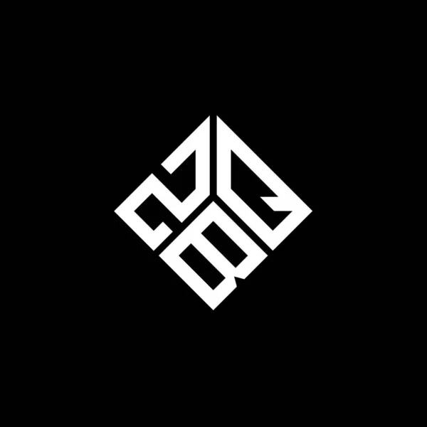 Logo Desain Huruf Zbq Pada Latar Belakang Hitam Zbq Kreatif - Stok Vektor