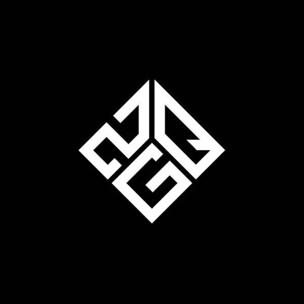 Projekt Logo Litery Zgq Czarnym Tle Kreatywne Inicjały Zgq Koncepcja — Wektor stockowy