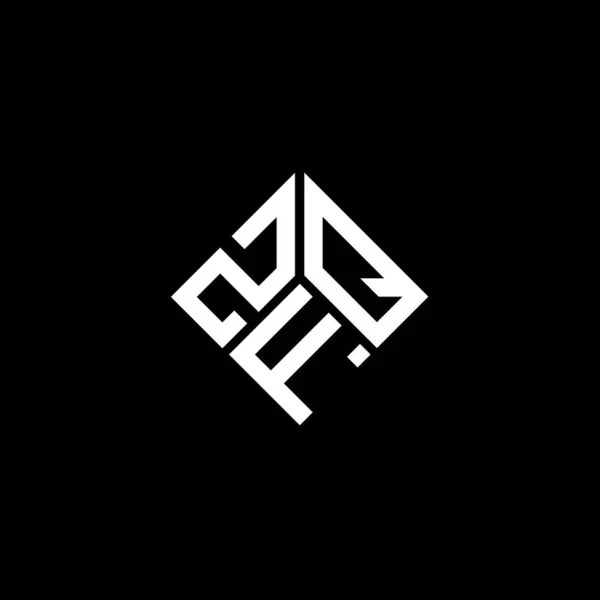 Zfq Bokstav Logotyp Design Svart Bakgrund Zfq Kreativa Initialer Brev — Stock vektor