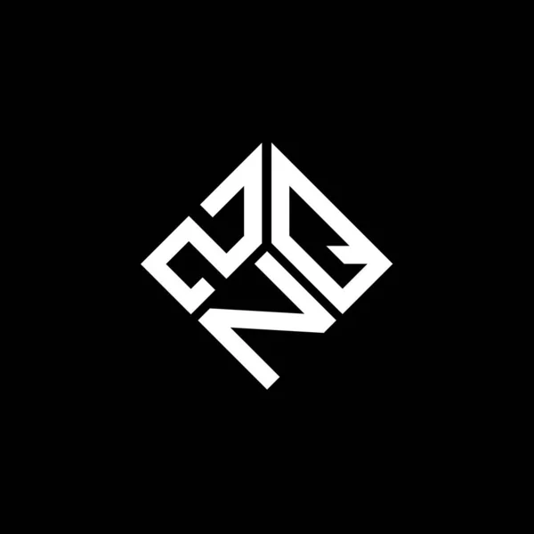 Дизайн Логотипа Znq Чёрном Фоне Концепция Логотипа Znq Creative Initials — стоковый вектор