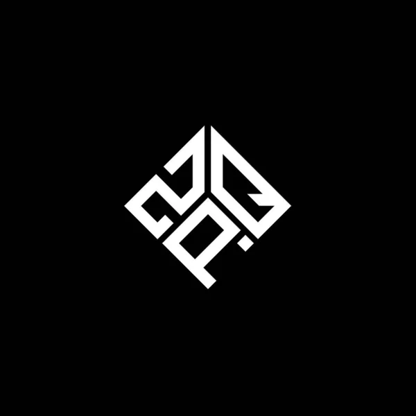 Zpq Buchstabe Logo Design Auf Schwarzem Hintergrund Zpq Kreative Initialen — Stockvektor