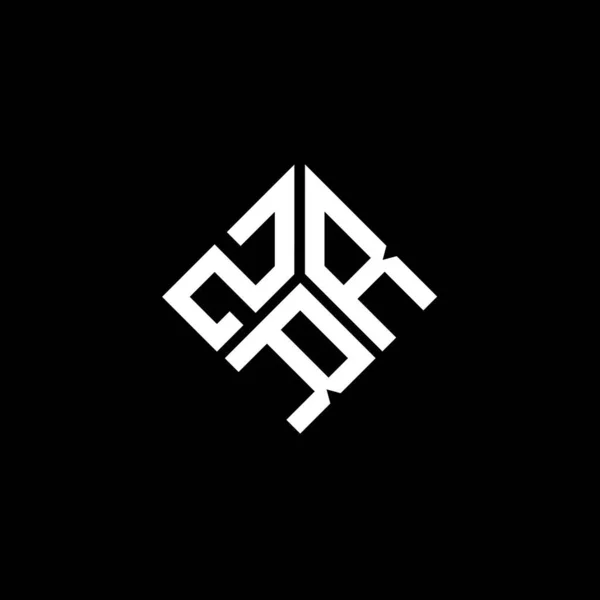 Σχεδιασμός Λογότυπου Γραμμάτων Zrr Μαύρο Φόντο Δημιουργικά Αρχικά Zrr Έννοια — Διανυσματικό Αρχείο