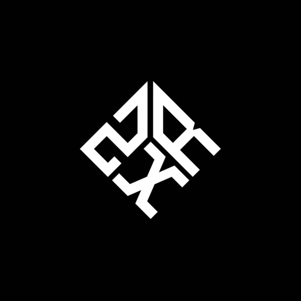 Logo Lettera Zxr Sfondo Nero Zxr Creativo Iniziali Lettera Logo — Vettoriale Stock