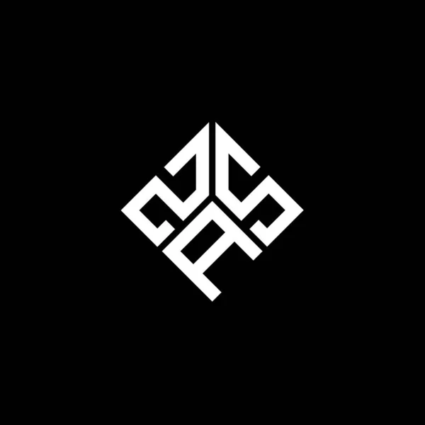 Diseño Del Logotipo Letra Zas Sobre Fondo Negro Zas Iniciales — Archivo Imágenes Vectoriales