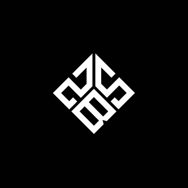 Siyah Arka Planda Zbs Harf Logosu Tasarımı Zbs Yaratıcı Harflerin — Stok Vektör