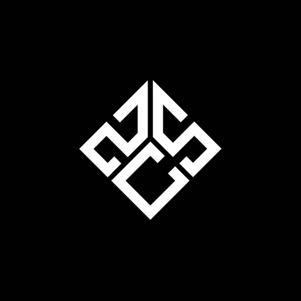 Zcs Logo Ontwerp Zwarte Achtergrond Zcs Creatieve Initialen Letter Logo — Stockvector