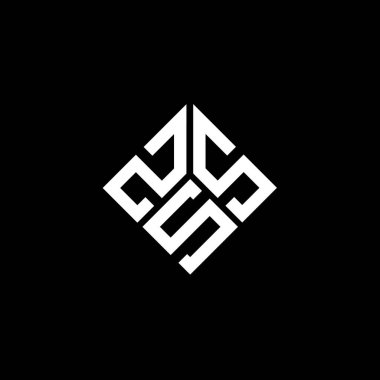 Siyah arka planda ZSS harf logosu tasarımı. ZSS yaratıcı harf logosu konsepti. ZSS harf tasarımı.