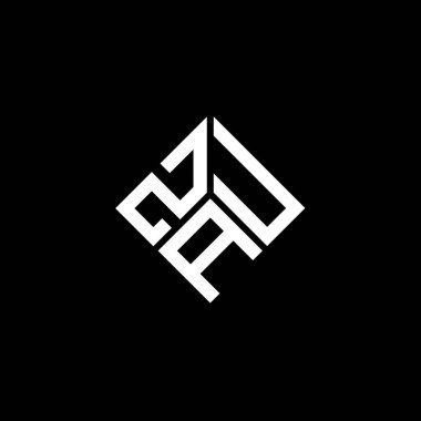 Siyah arka planda ZAU harf logosu tasarımı. ZAU yaratıcı harf logosu konsepti. ZAU harf tasarımı.