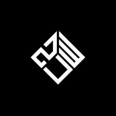 Siyah arka planda ZUW harf logosu tasarımı. ZUW yaratıcı harflerin baş harfleri logo kavramı. ZUW harf tasarımı.