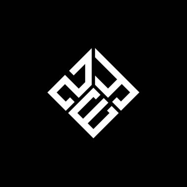 Siyah arka planda ZEY harfi logo tasarımı. ZEY yaratıcı harfler logosu konsepti. ZEY harf tasarımı.