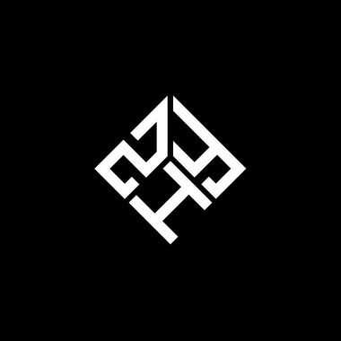 Siyah arkaplanda ZHY harf logosu tasarımı. ZHY yaratıcı harflerin baş harfleri logo kavramı. ZHY harf tasarımı.