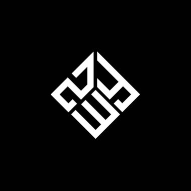 Siyah arkaplanda ZWY harf logosu tasarımı. ZWY yaratıcı harflerin baş harfleri logo kavramı. ZWY harf tasarımı.