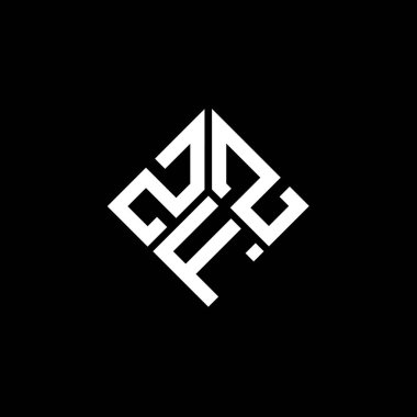 Siyah arkaplanda ZFZ harf logosu tasarımı. ZFZ yaratıcı harflerin baş harfleri logo kavramı. ZFZ harf tasarımı.