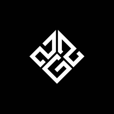 Siyah arkaplanda ZGZ harf logosu tasarımı. ZGZ yaratıcı harf logosu konsepti. ZGZ harf tasarımı.