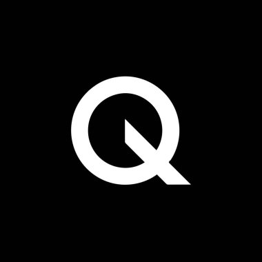 Siyah arkaplanda Q2 harfli logo tasarımı. Q2 yaratıcı harf logosu konsepti. Q2 harf tasarımı.
