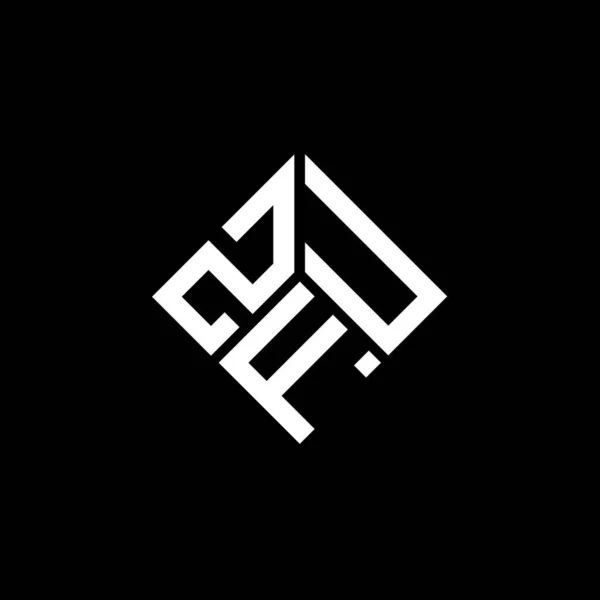 Zfu Letter Logo Design Black Background Zfu Creative Initials Letter — 스톡 벡터