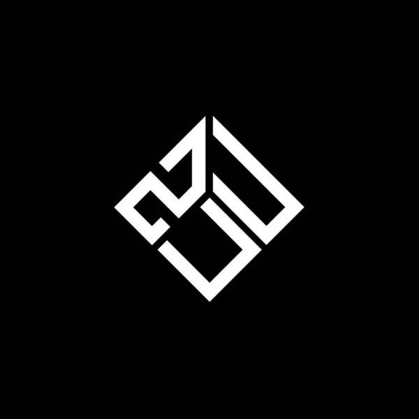 Zuu Letter Logo Design Black Background Zuu Creative Initials Letter — Stock vektor
