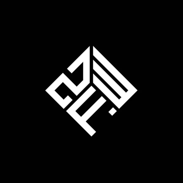 Зовнішній Вигляд Логотипу Zfw Чорному Тлі Творчі Ініціали Zfw Мають — стоковий вектор