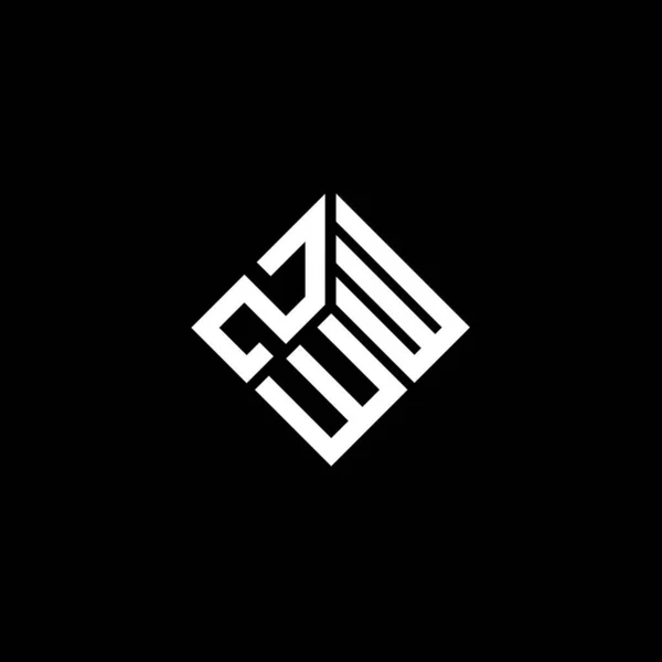 Zww Lettre Logo Design Sur Fond Noir Zww Initiales Créatives — Image vectorielle