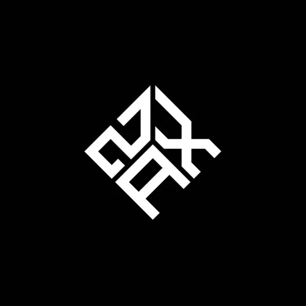 Design Logotipo Carta Zax Fundo Preto Zax Iniciais Criativas Conceito — Vetor de Stock