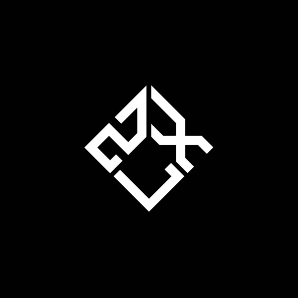 Zlx Letter Logo Design Black Background Zlx Creative Initials Letter — Stock Vector