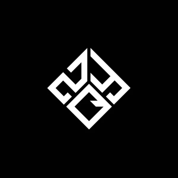 Zqy Lettre Logo Design Sur Fond Noir Zqy Initiales Créatives — Image vectorielle