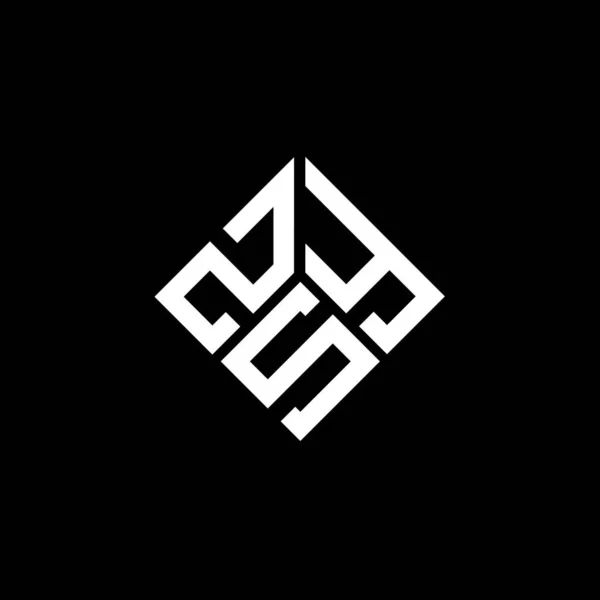 Diseño Del Logotipo Letra Zsy Sobre Fondo Negro Zsy Iniciales — Archivo Imágenes Vectoriales