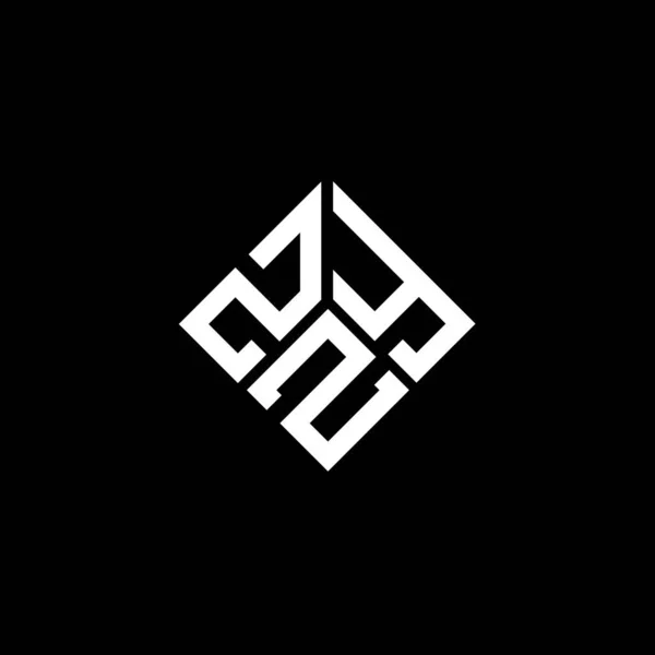 Zzy Buchstabe Logo Design Auf Schwarzem Hintergrund Zzy Kreative Initialen — Stockvektor