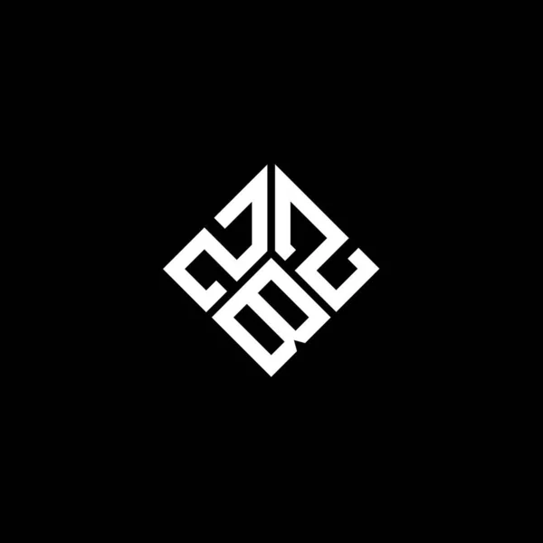 Diseño Del Logotipo Letra Zbz Sobre Fondo Negro Zbz Iniciales — Archivo Imágenes Vectoriales