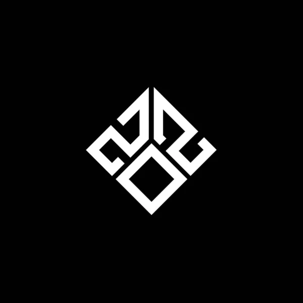 Projekt Logo Litery Zoz Czarnym Tle Zoz Twórcze Inicjały Koncepcja — Wektor stockowy