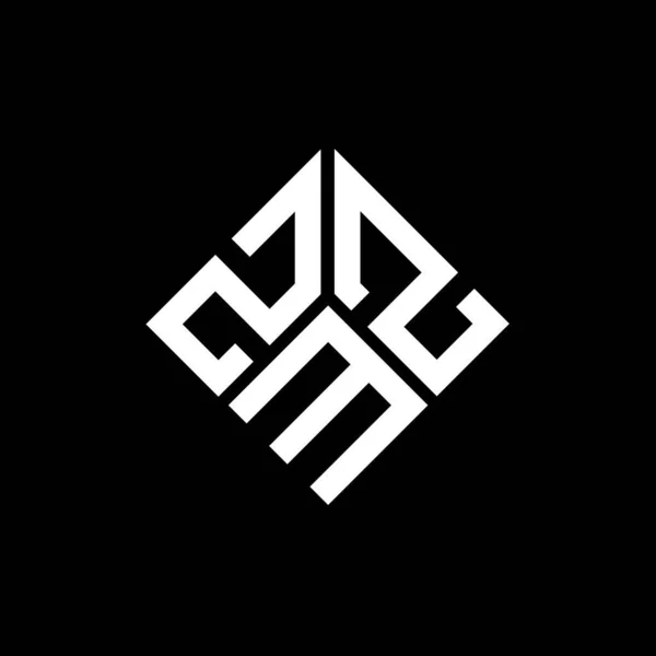 Design Logotipo Carta Zmz Fundo Preto Zmz Iniciais Criativas Conceito — Vetor de Stock